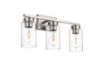 Picture of 3-Light Bathroom Vanity Light, Modern Wall Lights with Clear Glass Shades, Bathroom Wall Sconce Lamp for Mirror Living Room Bedroom Hallway