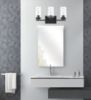 Picture of 3-Light Bathroom Vanity Light, Modern Wall Lights with Clear Glass Shades, Bathroom Wall Sconce Lamp for Mirror Living Room Bedroom Hallway