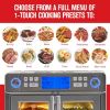 Picture of Dual Zone 360 Air Fryer Oven Combo with French Door, 25 QT Extra Large Family Size Meals to Cook Two Foods in Two Different Ways at The Same Time, Up to 60% Faster from Frozen to Finish