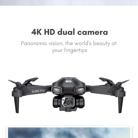 Picture of H66 aerial photography drone high definition dual camera folding quadcopter fixed height remote control aircraft toy