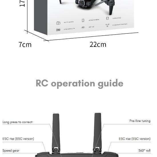 Picture of H66 aerial photography drone high definition dual camera folding quadcopter fixed height remote control aircraft toy