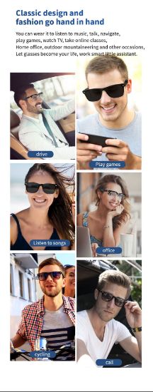 Picture of Fashion smart bluetooth half frame glasses