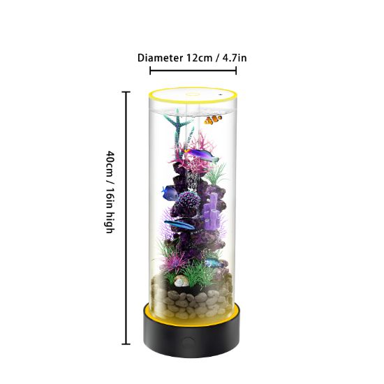 Picture of  Desktop Small Fish Tank | Maintenance-Free, Year-Round Pure Water 12*40cm