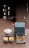 Picture of Dingliu Qianli Jiangshan Leather Box Travelling Tea Set