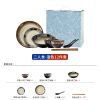 Picture of Dingliu Red Checked Tableware Set European and American Style Tableware Set Daily Porcelain Gift Set