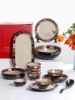 Picture of Dingliu Red Checked Tableware Set European and American Style Tableware Set Daily Porcelain Gift Set