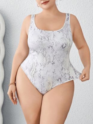 Picture of White plus size jumpsuit for women