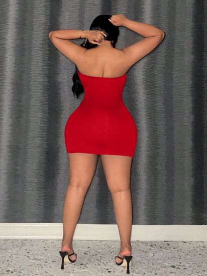 Picture of Red bustier dress