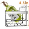 Picture of Shower Organizer No Drilling,5 Pack Rustproof Stainless Steel Shower Shelves,Thickened Shower Caddy with Soap Holder and Hooks,Large Capacity Shower Shelf for Bathroom and Kitchen (Silver)