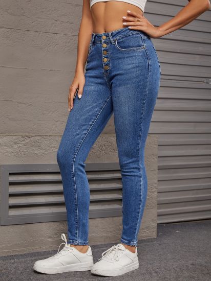 Picture of Women's fashion 5-button stretch jeans