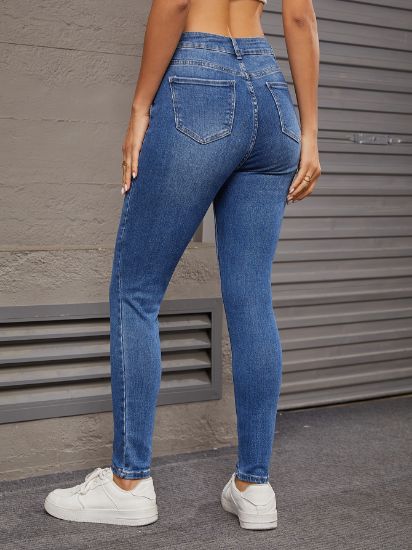 Picture of Women's fashion 5-button stretch jeans