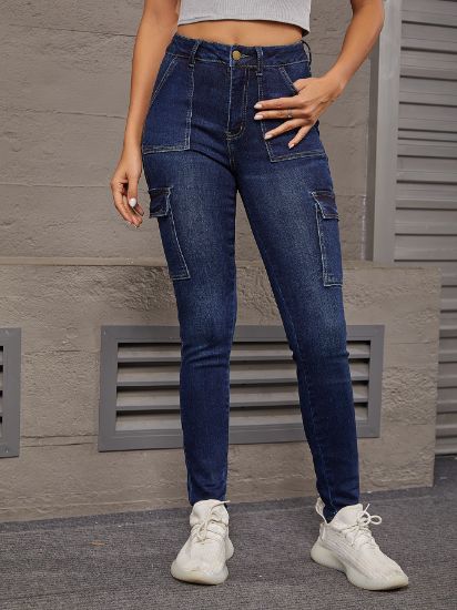 Picture of Women's stylish stretch jeans with side pocket