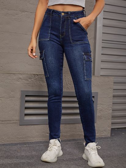 Picture of Women's stylish stretch jeans with side pocket