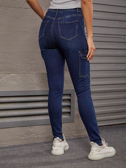 Picture of Women's stylish stretch jeans with side pocket