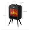 Picture of Electric Fireplace Heater 1500W Realistic LED Flames and Logs Overheat Protection Safety Tip-Over Switch Compact Portable Design with Easy Carry Handle Ideal for Home Bedroom Office Warmth and Comfort