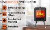 Picture of Electric Fireplace Heater 1500W Realistic LED Flames and Logs Overheat Protection Safety Tip-Over Switch Compact Portable Design with Easy Carry Handle Ideal for Home Bedroom Office Warmth and Comfort