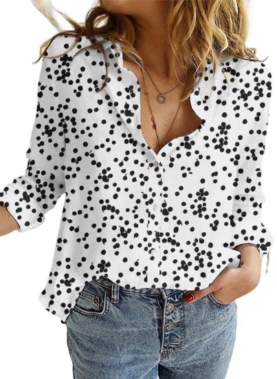 Picture of Women's fashionable dot print shirt