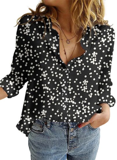 Picture of Women's fashionable dot print shirt